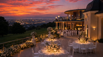 Elegante Abendveranstaltung auf der Terrasse